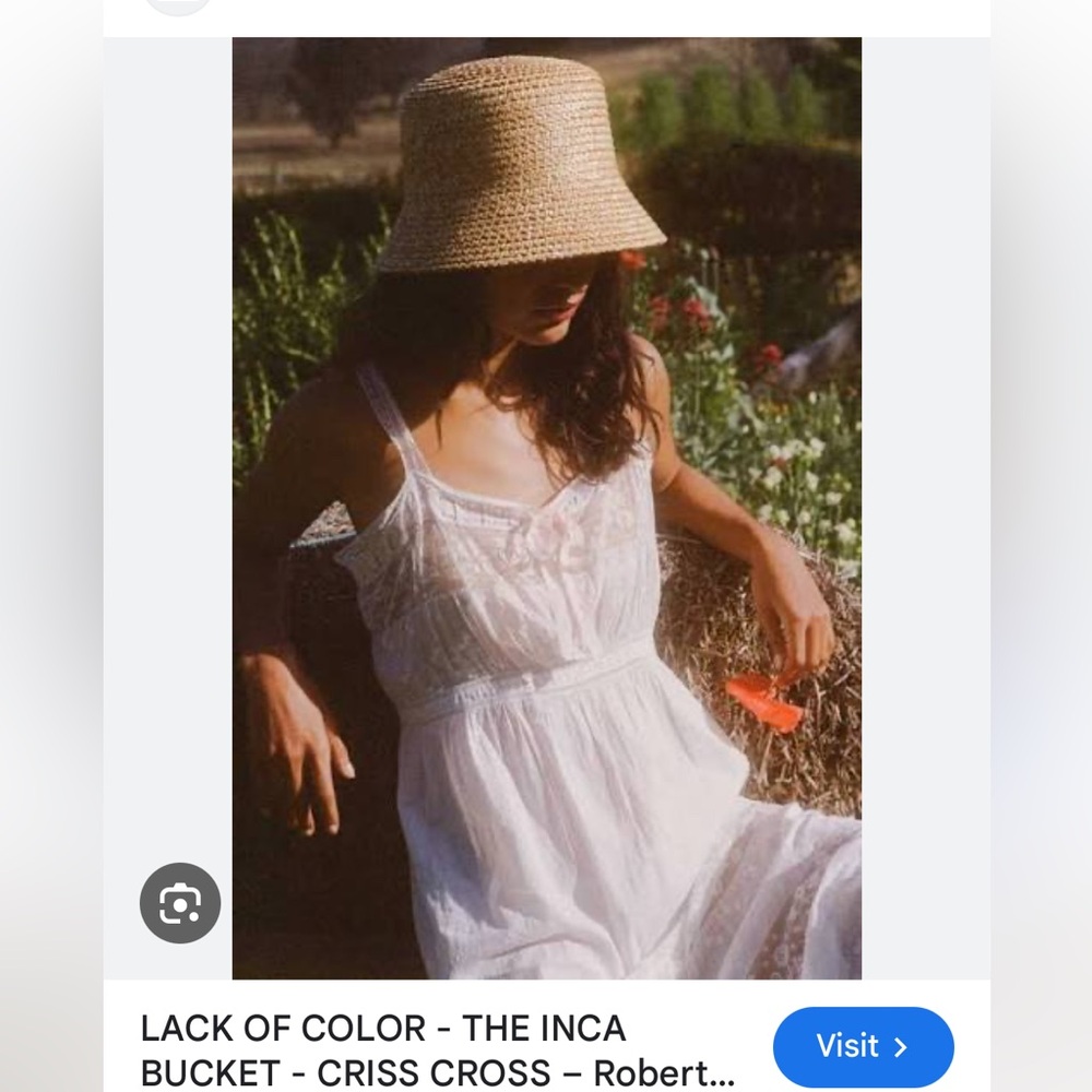 Lack Of Color Natural Straw Inca Bucket Hat